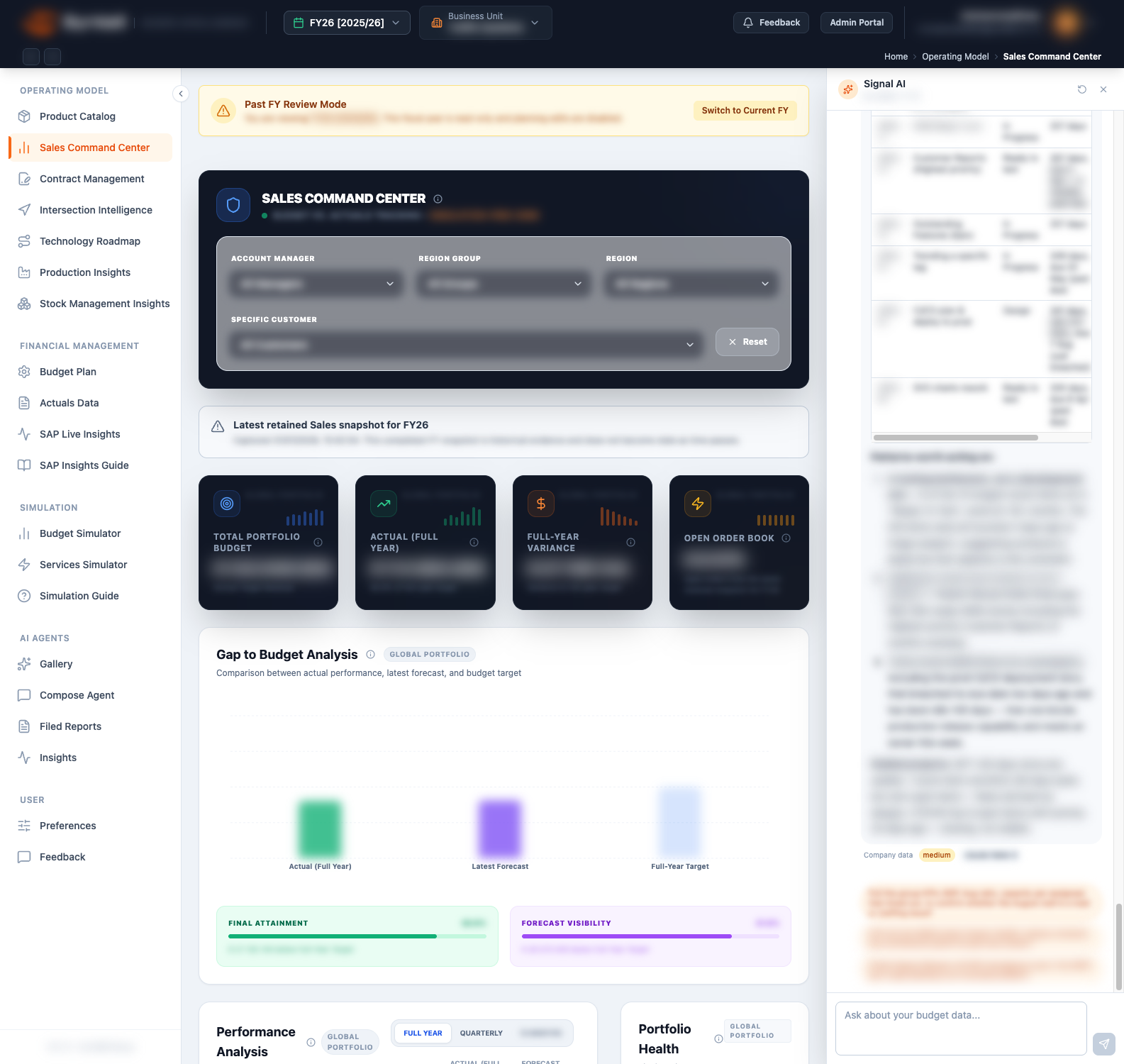 Sales Command Center — full portfolio